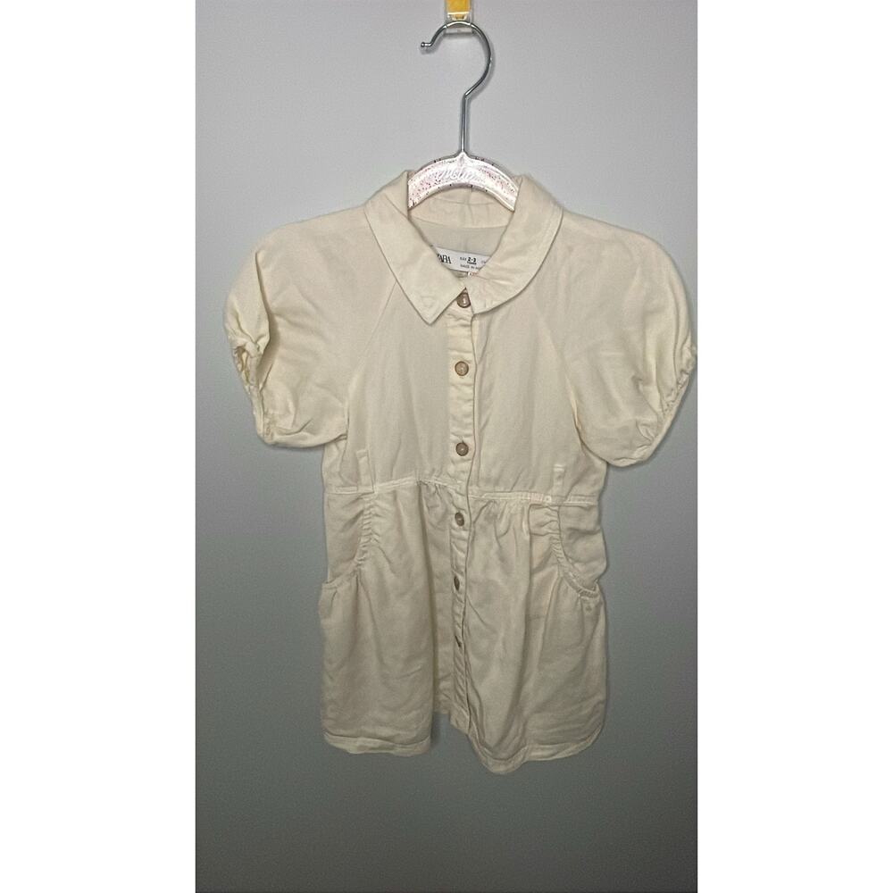 Zara Button Up Dress 2-3Y